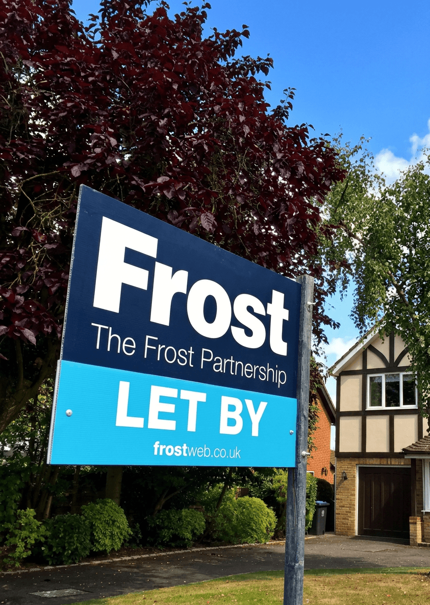 Frost let by sign